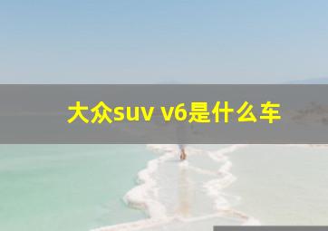 大众suv v6是什么车